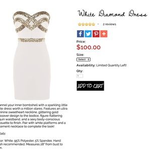 Rickety Rack White Party Dress